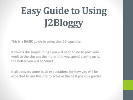 Easy Guide to Using J2Bloggy