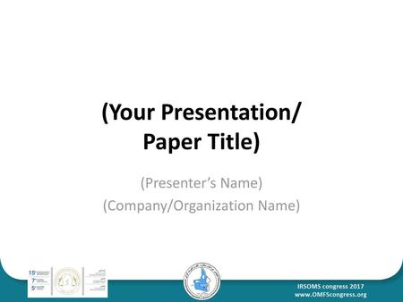 (Your Presentation/ Paper Title)