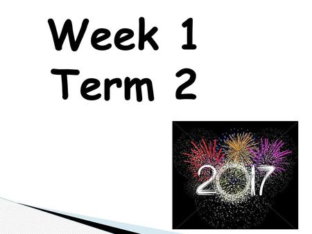 Week 1 Term 2.