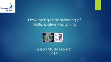 Developing Understanding of Multiplicative Reasoning