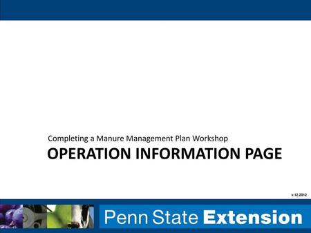 operation information page