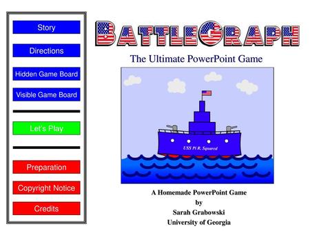 A Homemade PowerPoint Game by Sarah Grabowski University of Georgia