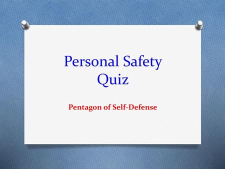 Pentagon of Self-Defense