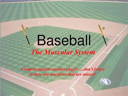 Baseball The Muscular System