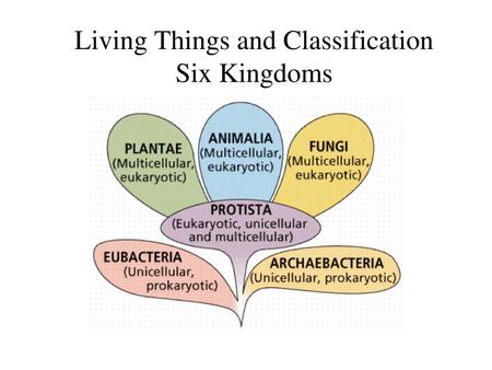 Living Things and Classification Six Kingdoms