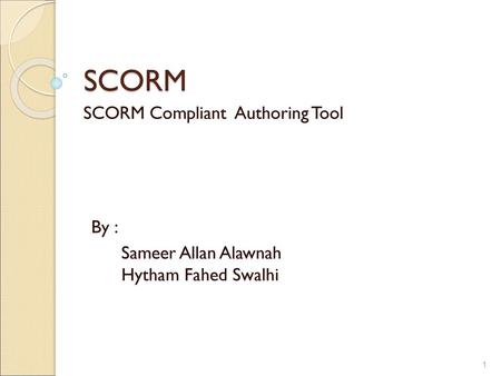 SCORM Compliant Authoring Tool