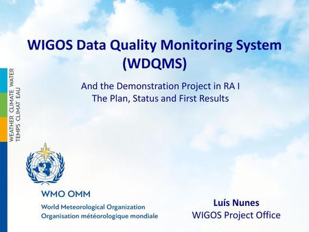 WIGOS Data Quality Monitoring System (WDQMS)