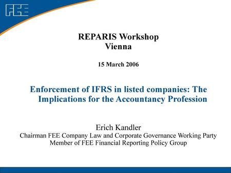 REPARIS Workshop Vienna