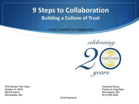 9 Steps to Collaboration Building a Culture of Trust