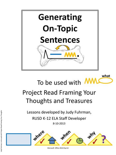 Generating On-Topic Sentences