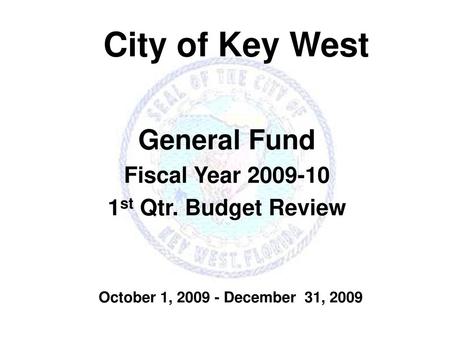 General Fund Fiscal Year st Qtr. Budget Review