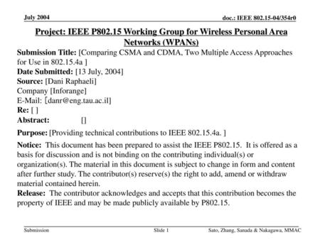 February 2004 doc.: IEEE /080r0 July 2004