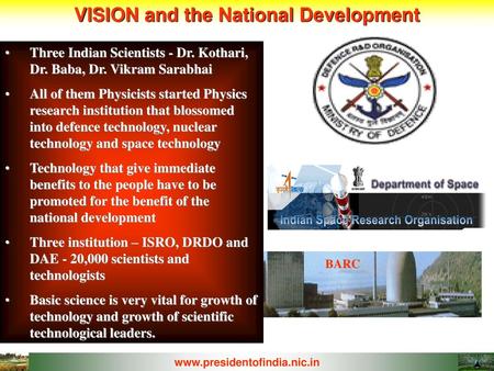 VISION and the National Development