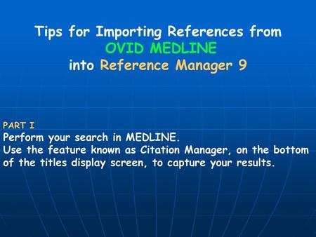 Tips for Importing References from