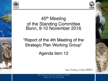 of the Standing Committee Bonn, 9-10 November 2016