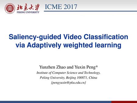 Saliency-guided Video Classification via Adaptively weighted learning