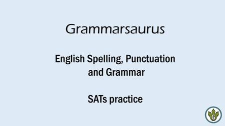 English Spelling, Punctuation