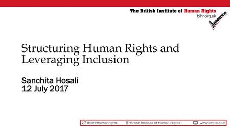 Structuring Human Rights and Leveraging Inclusion