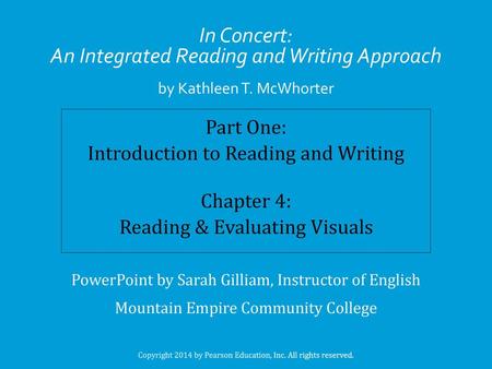 In Concert: An Integrated Reading and Writing Approach by Kathleen T