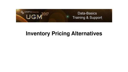 Inventory Pricing Alternatives