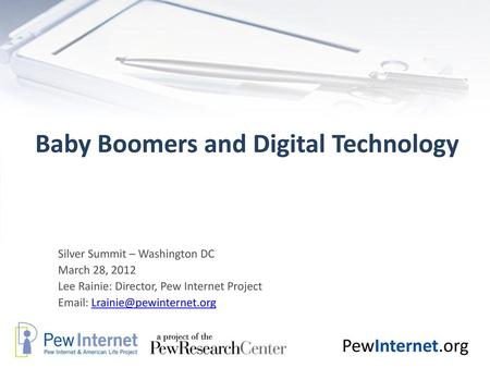 Baby Boomers and Digital Technology