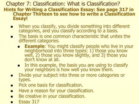 Chapter 7: Classification: What is Classification?