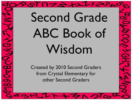 Second Grade ABC Book of Wisdom