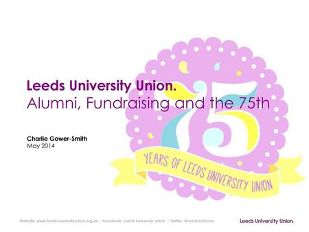 Leeds University Union. Alumni, Fundraising and the 75th