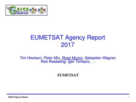 EUMETSAT Agency Report 2017