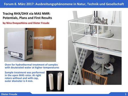 Tracing RHX/DHX via MAS NMR: Potentials, Plans and First Results