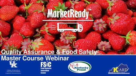 Quality Assurance & Food Safety Master Course Webinar