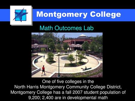 Montgomery College Math Outcomes Lab