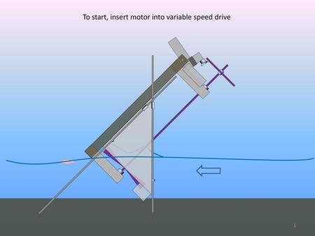 To start, insert motor into variable speed drive