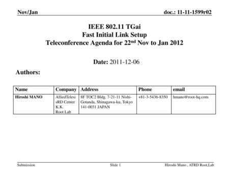 April 2009 doc.: IEEE /xxxxr0 Nov/Jan