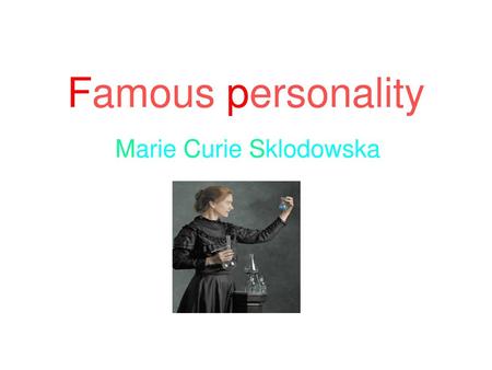 Marie Curie Sklodowska