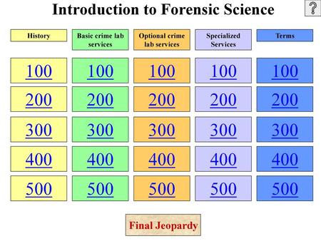 Introduction to Forensic Science