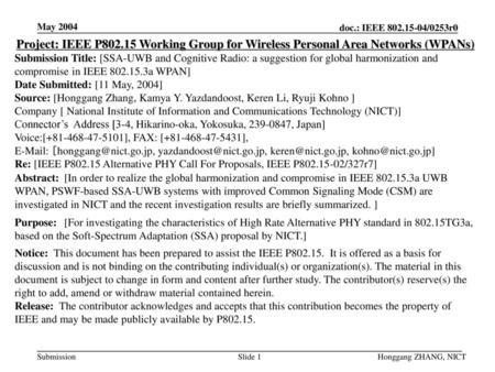 February 2004 doc.: IEEE /080r0 May 2004