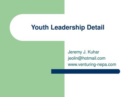 Youth Leadership Detail