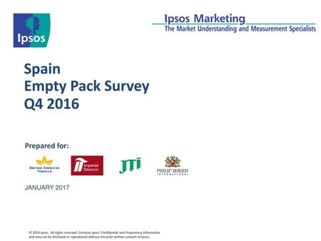 Spain Empty Pack Survey Q4 2016