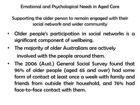 The majority of older Australians are actively