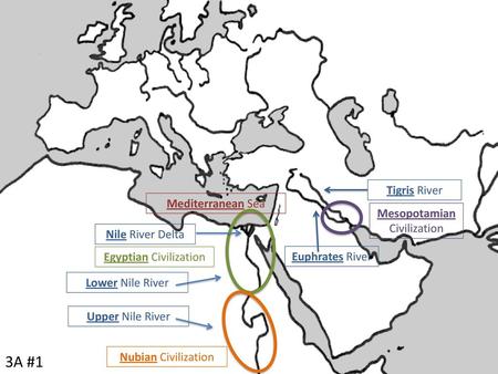 3A #1 Tigris River Mediterranean Sea Mesopotamian Civilization