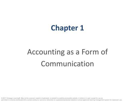 Accounting as a Form of Communication