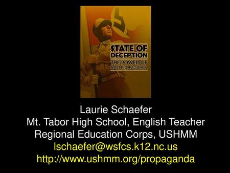 Mt. Tabor High School, English Teacher Regional Education Corps, USHMM