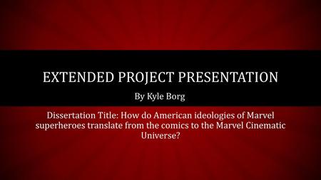 Extended Project Presentation