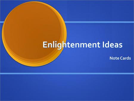 Enlightenment Ideas Note Cards.