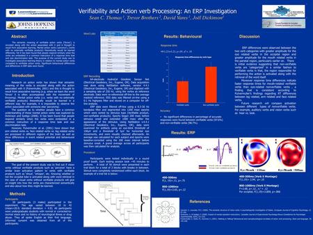 Verifiability and Action verb Processing: An ERP Investigation