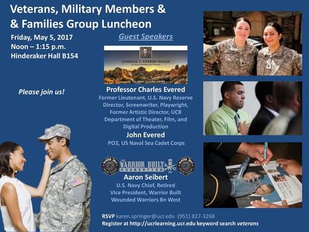 Veterans, Military Members & & Families Group Luncheon