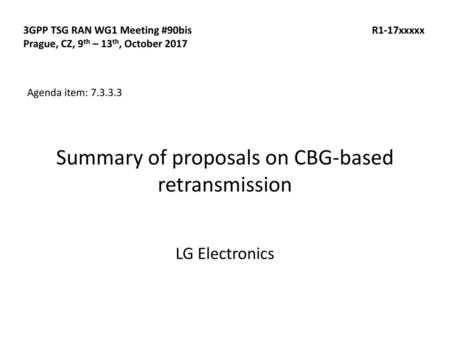 Summary of proposals on CBG-based retransmission