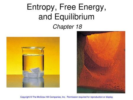 Entropy, Free Energy, and Equilibrium