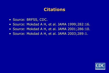 Citations Source: BRFSS, CDC.